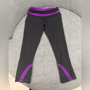 lululemon athletica Black and Purple Leggings